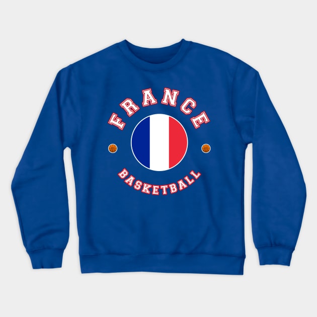 France Basketball Crewneck Sweatshirt by CulturedVisuals